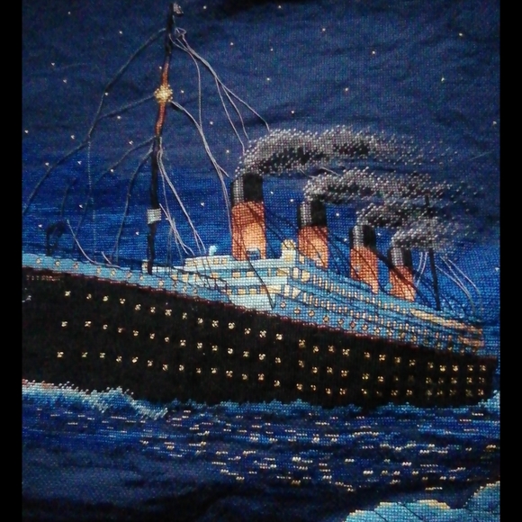 Titanic cross-stitched image - Picture 2 of 6